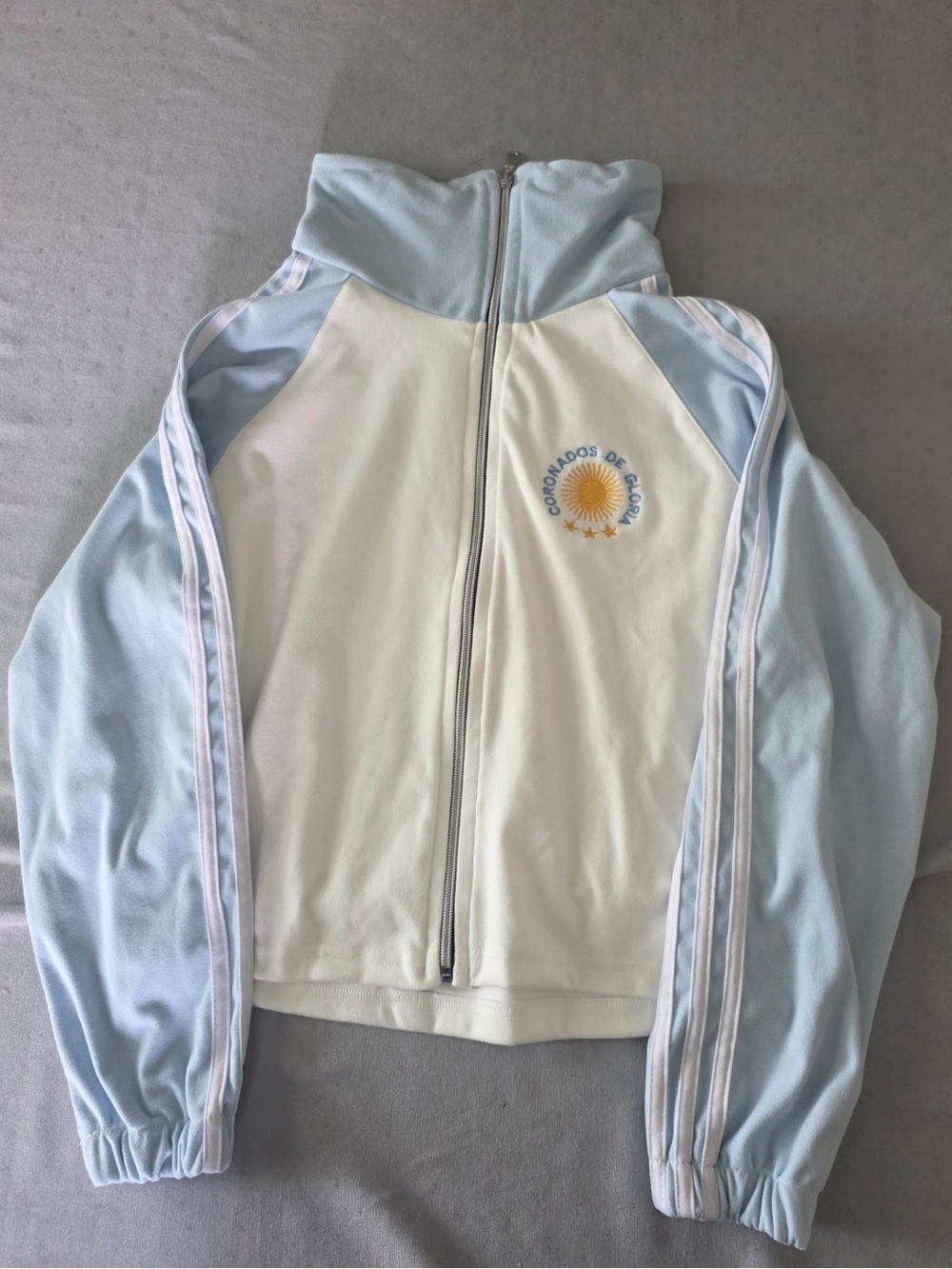 Argentina Jacket Light Blue and Cream Color